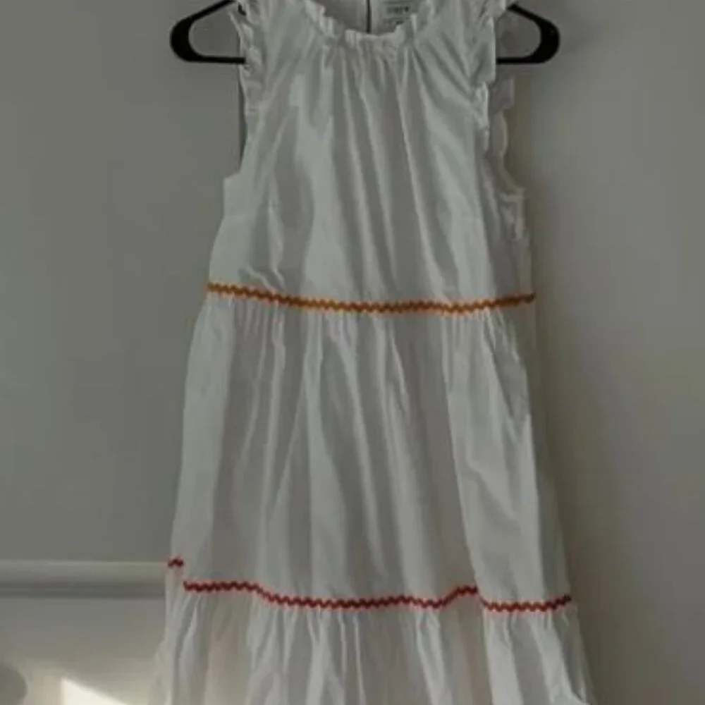 NWT J. Crew Tiered Midi Ruffle Dress with Rickrack Trim Womens Sz 2 MSRP $90